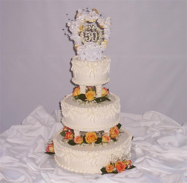 50th wedding anniversary cakes decorations