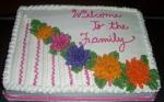 Welcome family cake